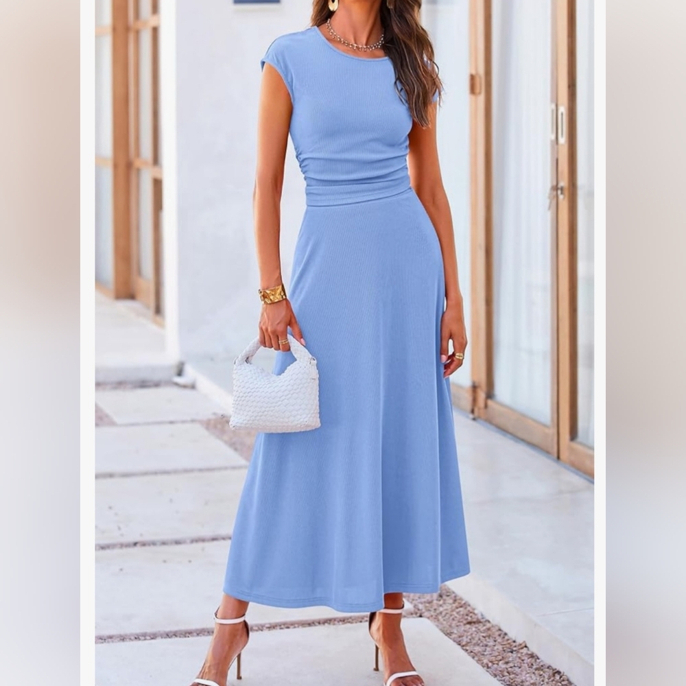 Women's Light Blue Skirt Set